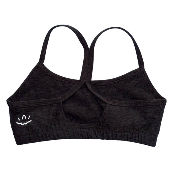 Beyond Yoga Darkest Night/Heather Gray Spacedye Slim Racerback Active Sports Bra - Picture 3 of 4